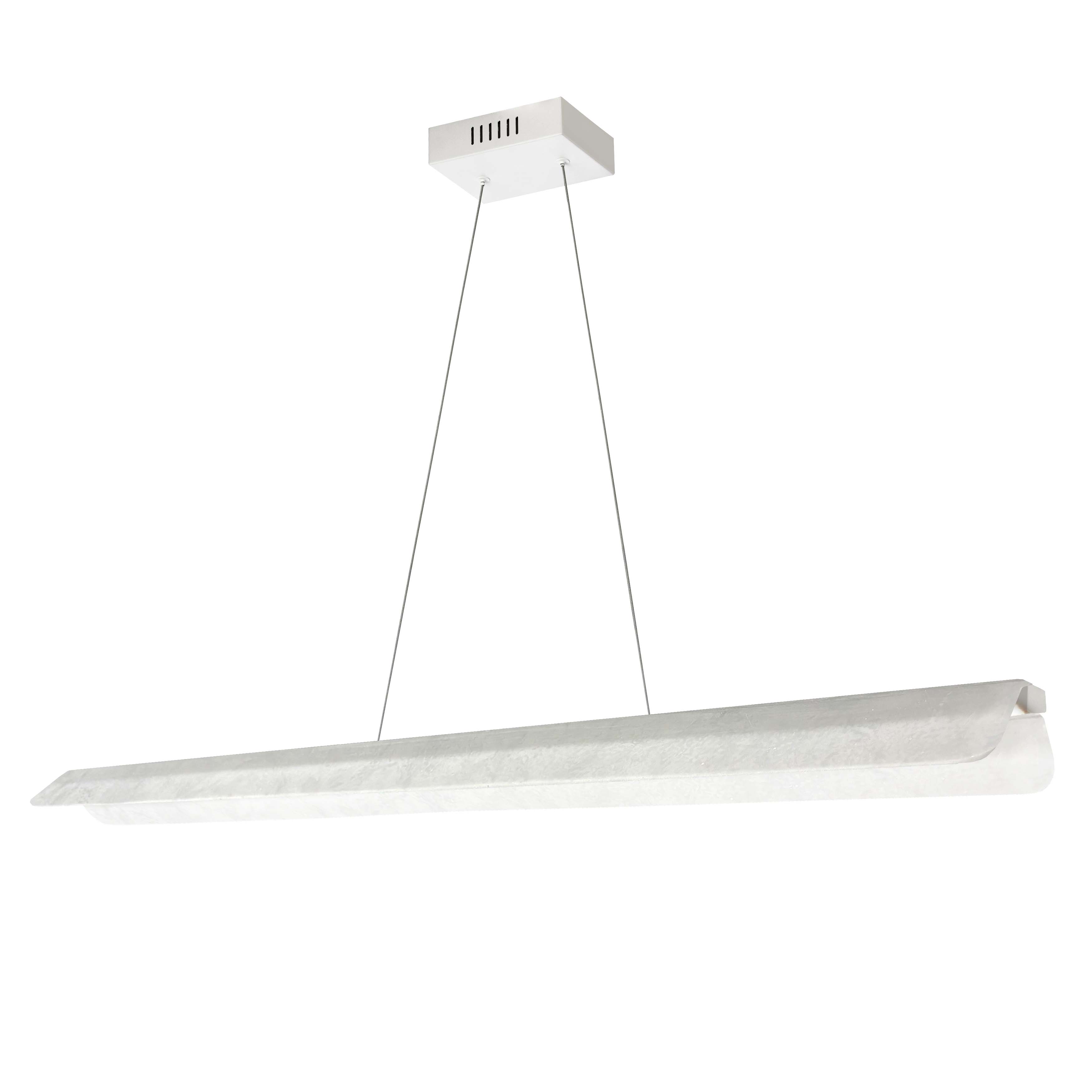 30W Horiz Pendant, MW w/ Faux Alabaster