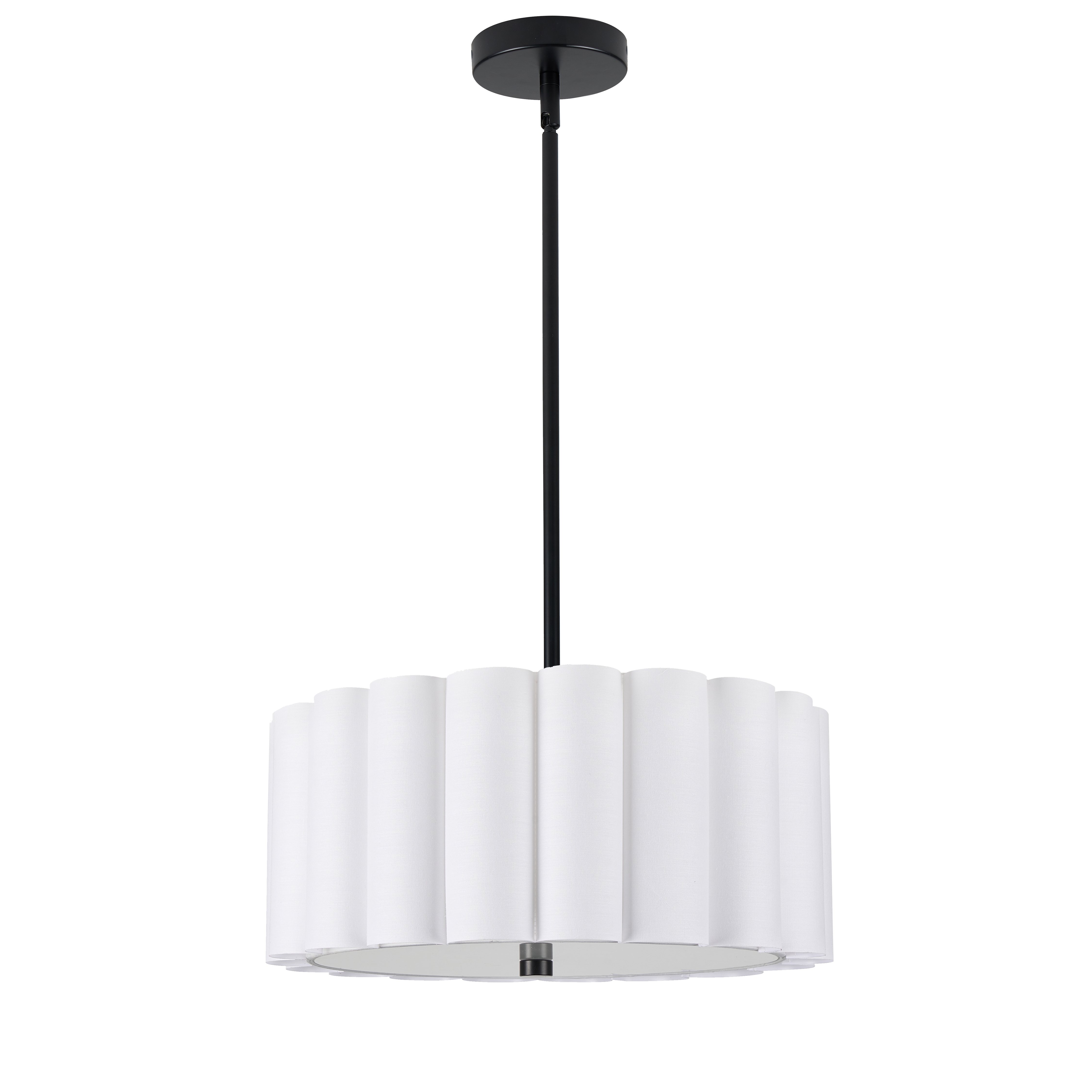3LT MB Pendant w/ WH Shade