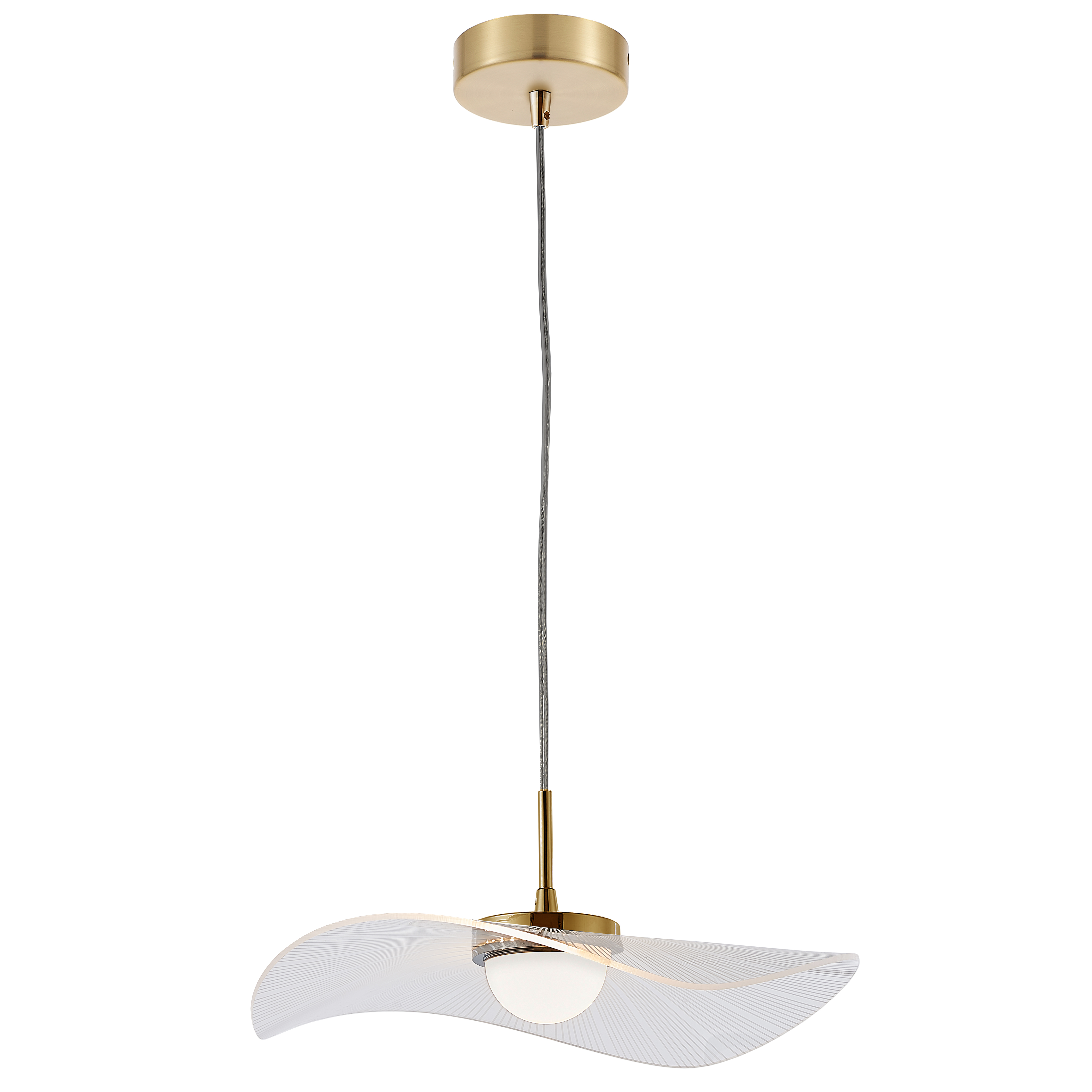 10W Pendant, AGB w/ Clear and WH pinstripe Acrylic
