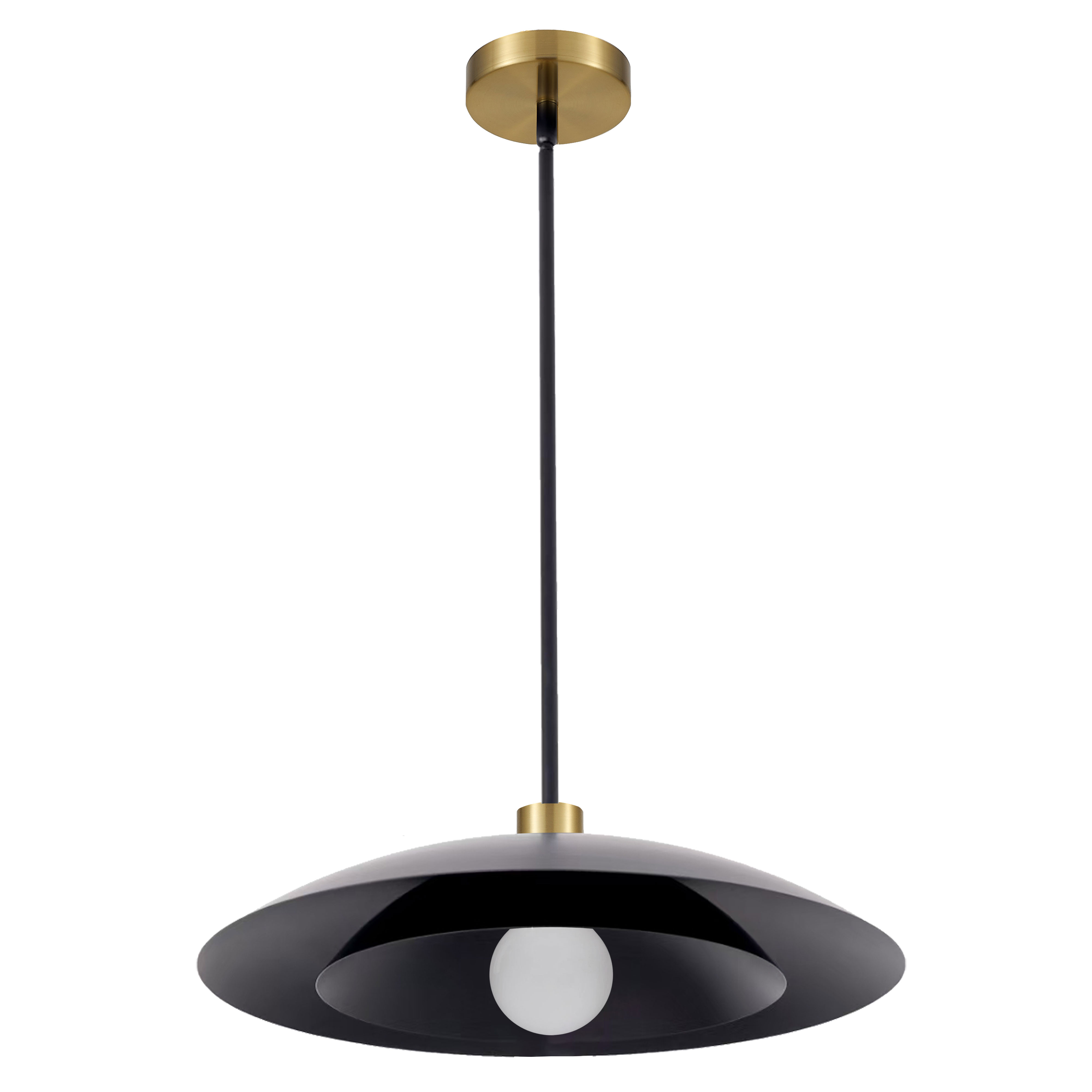 1LT Pendant, AGB w/ MB Metal Shade