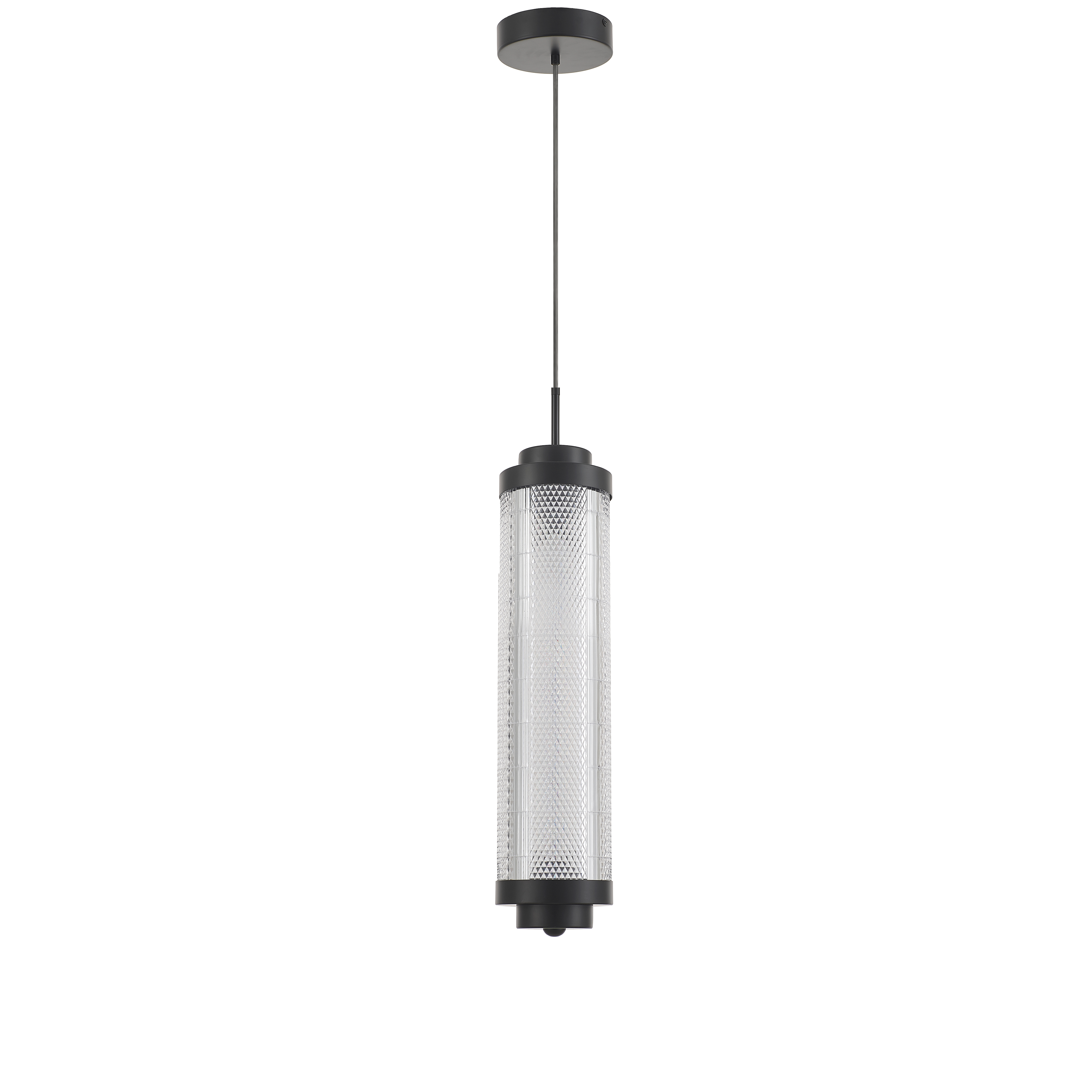 16W Pendant, MB w/ CLR Acrylic Diffuser