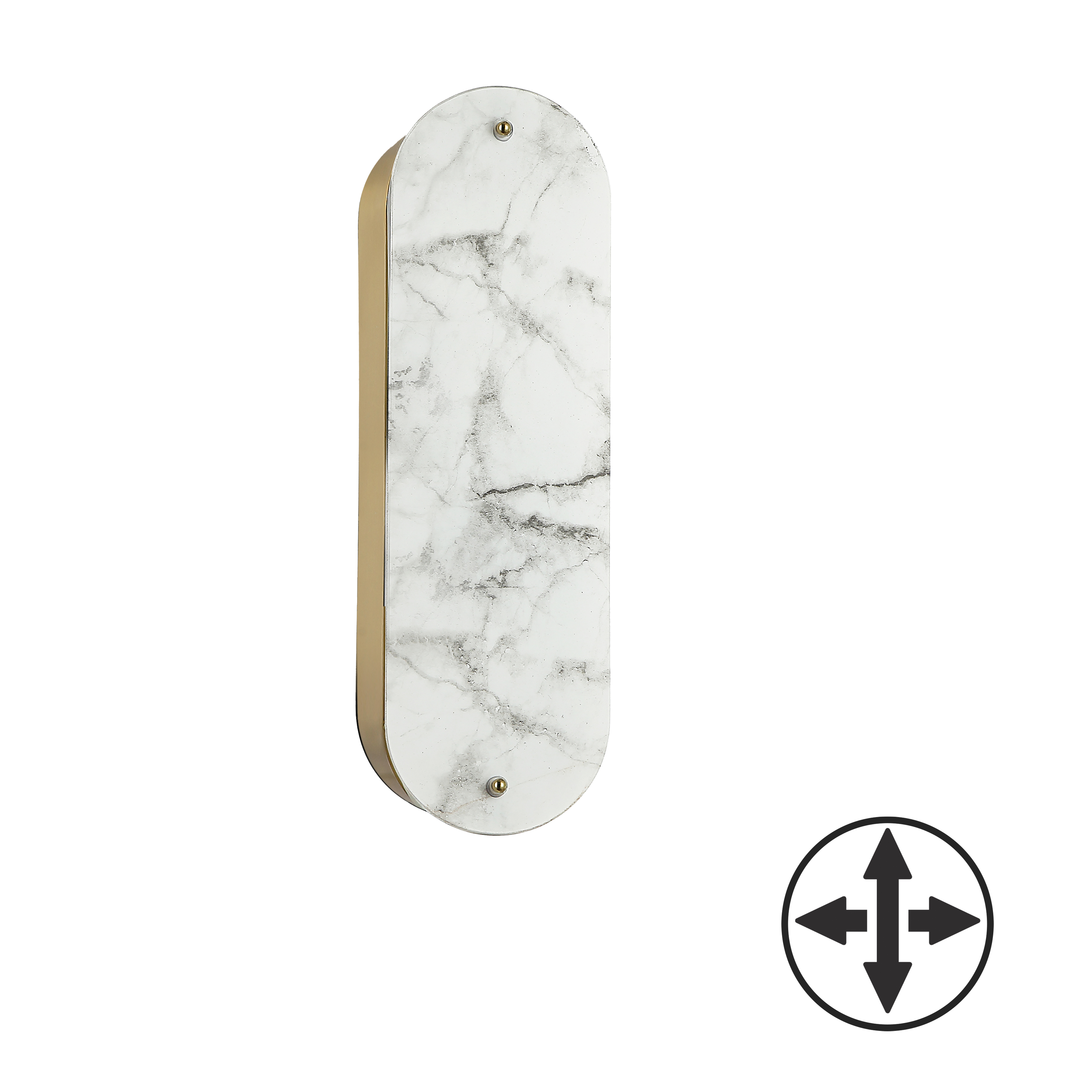 2LT Wall Sconce, AGB w/ Faux Alabaster Acrylic