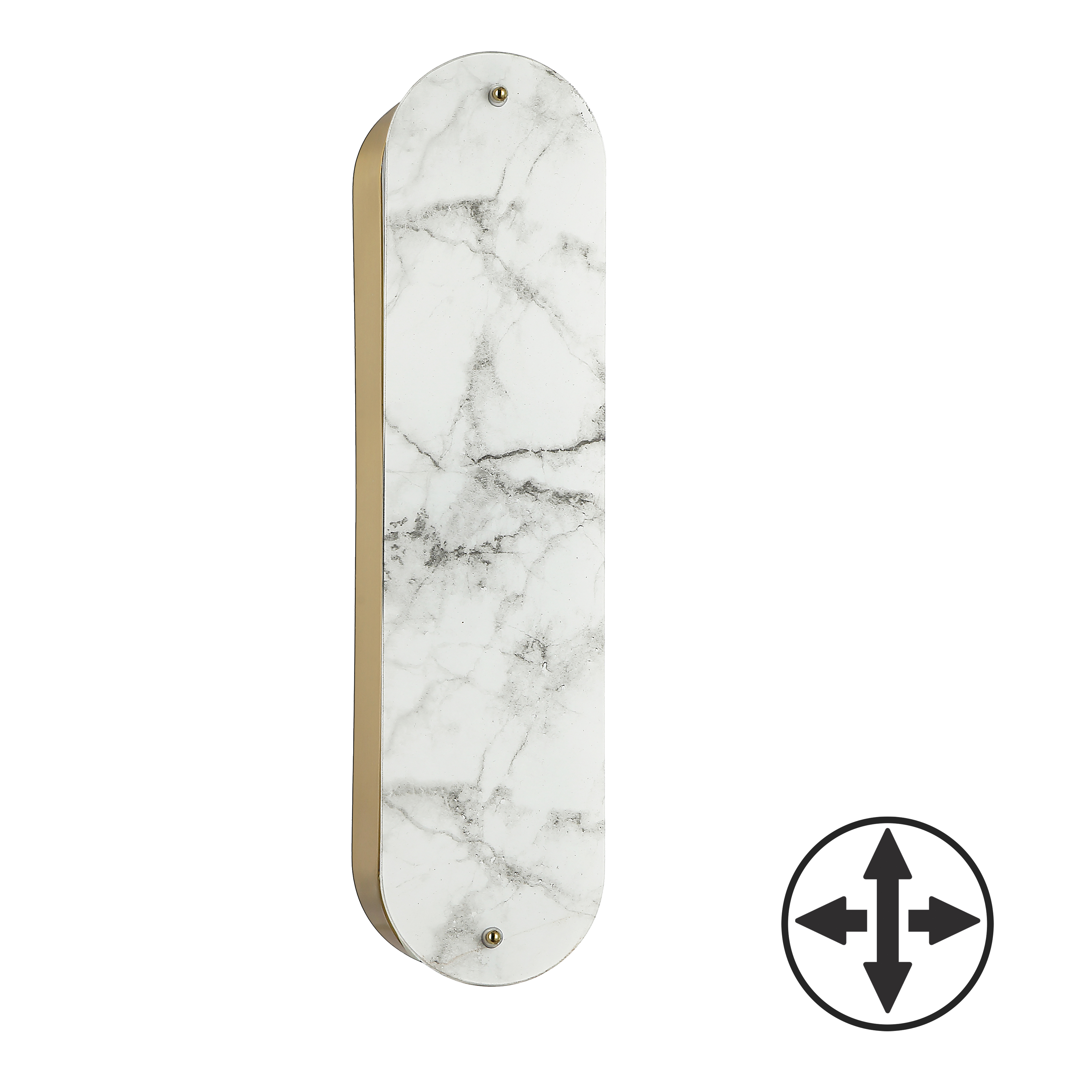 2LT Wall Sconce, AGB w/ Faux Alabaster Acrylic