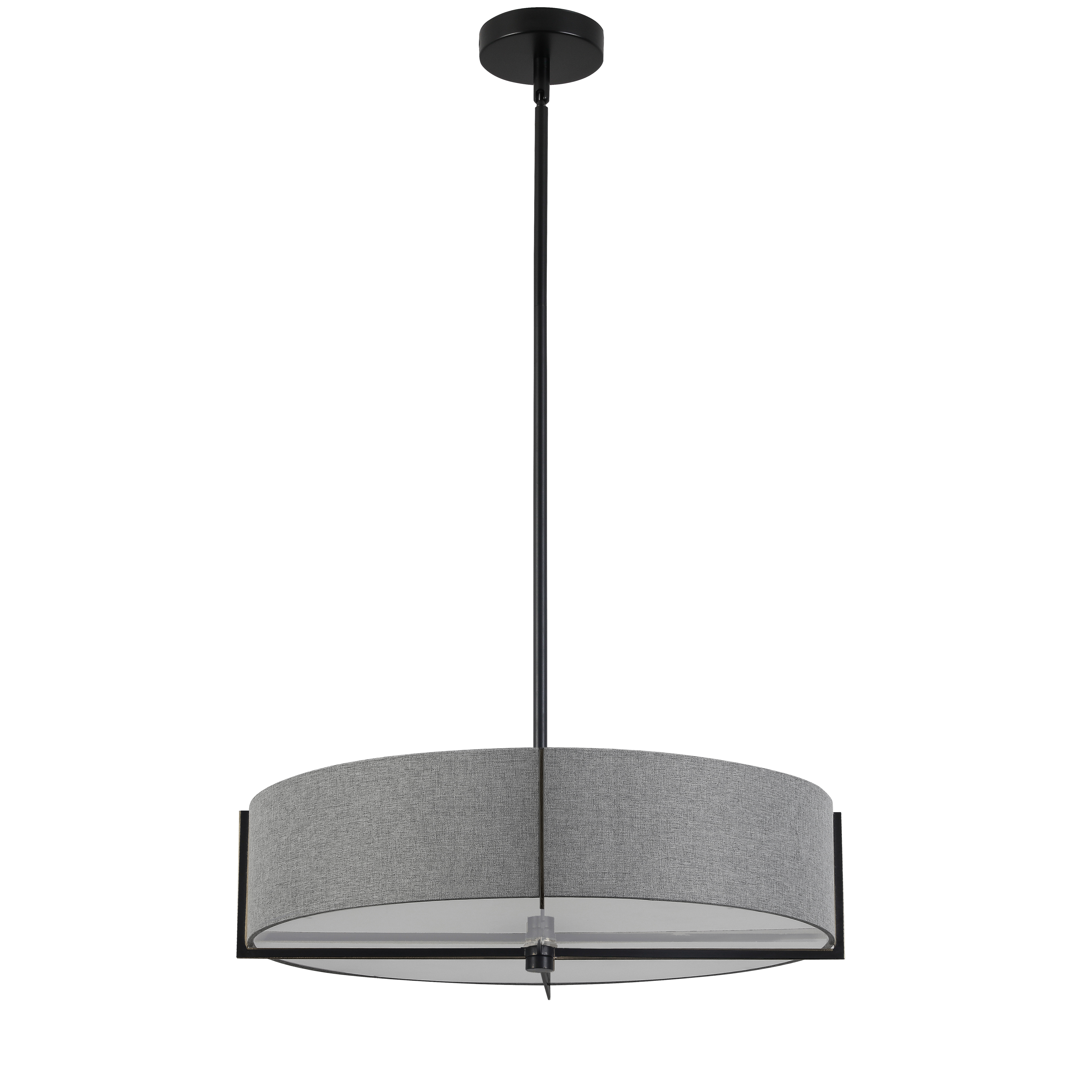 4LT Incandescent Pendant, MB w/ GRY Shade