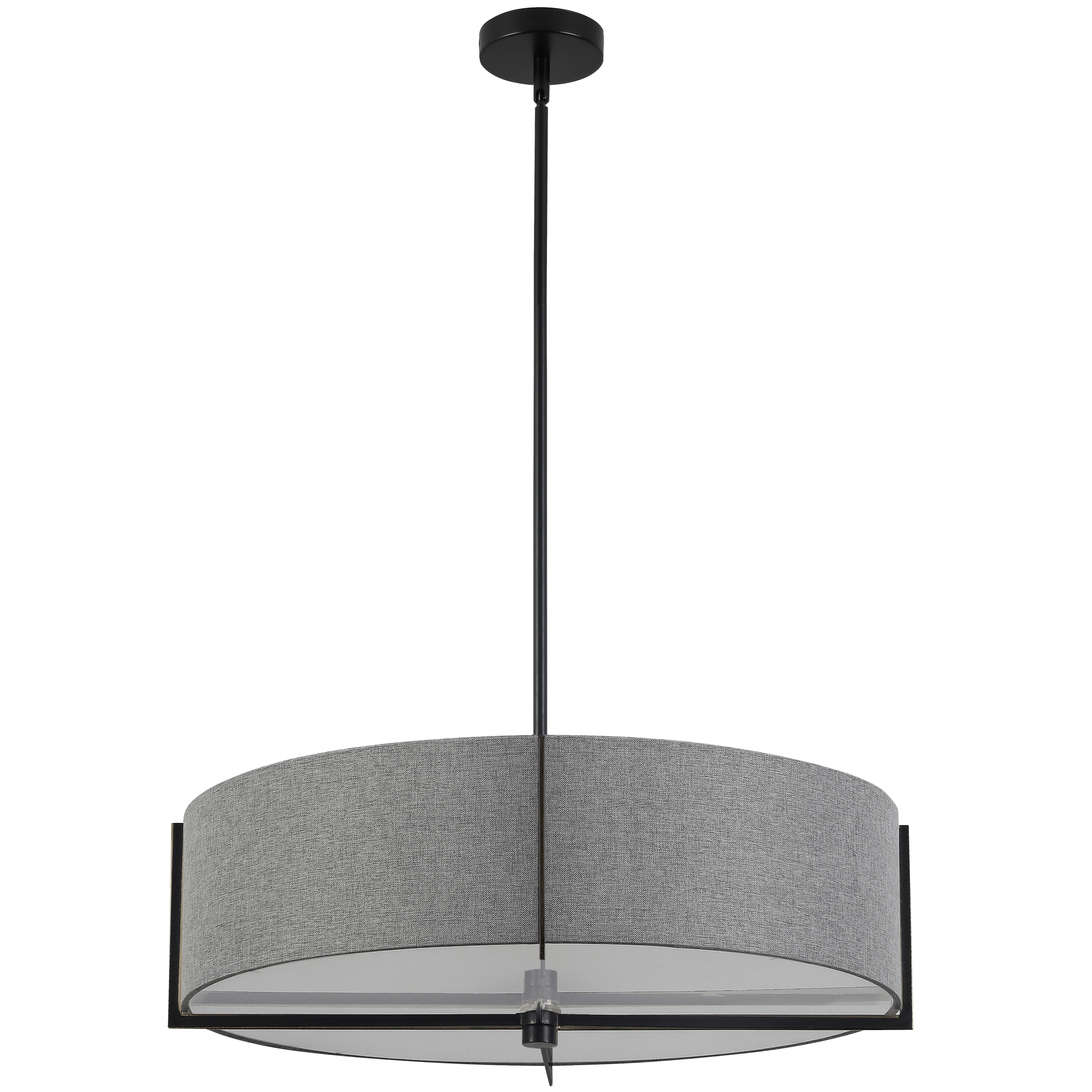 4LT Incandescent Pendant, MB w/ GRY Shade