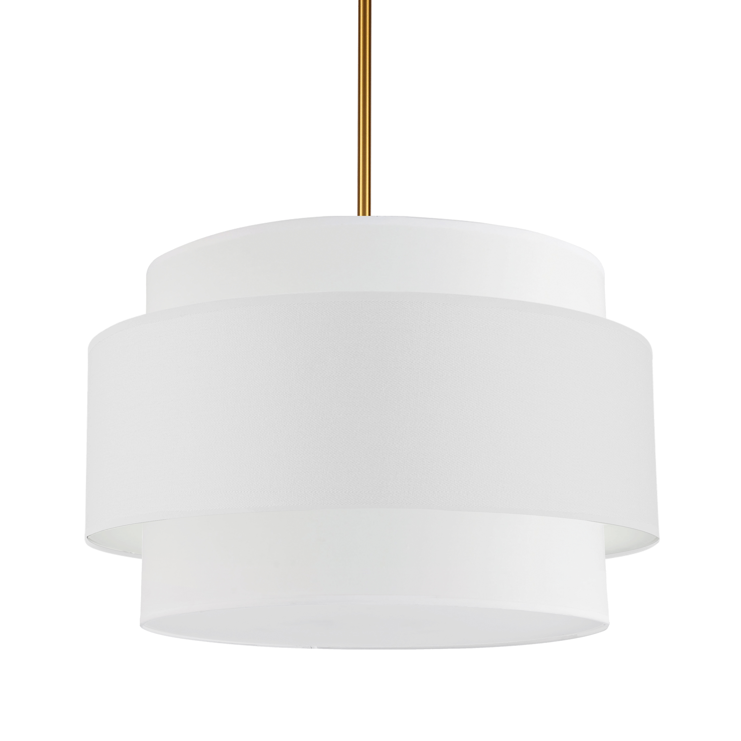 4LT Incandescent Chandelier, AGB w/ WH Shade