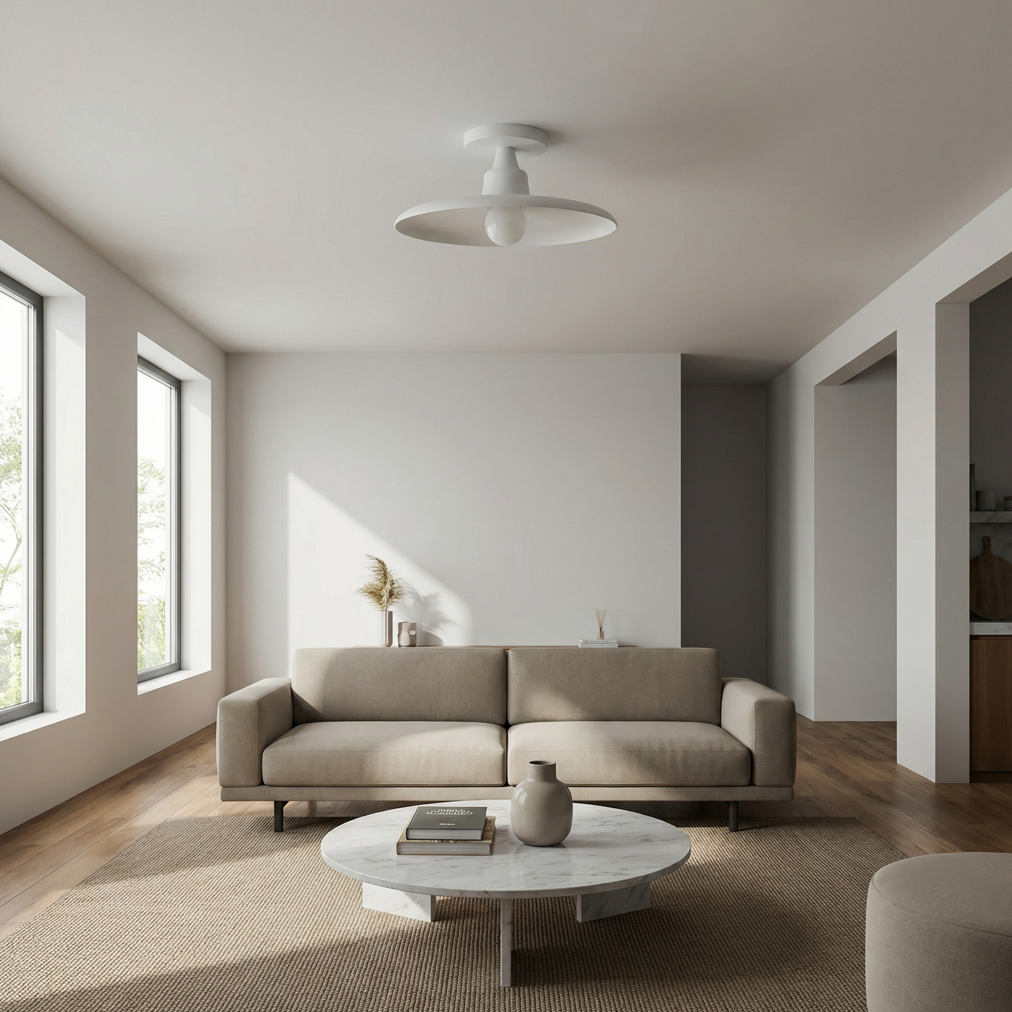 1LT Semi-Flush Mount, MW