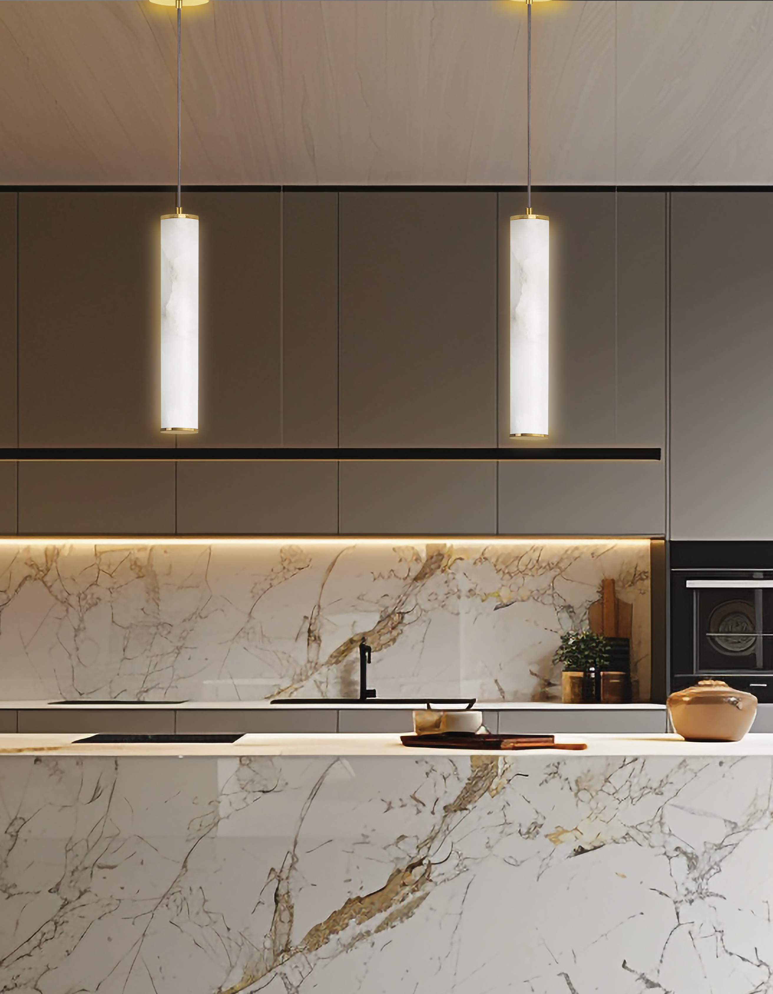10W Pendant, AGB w/ ALB Diffuser