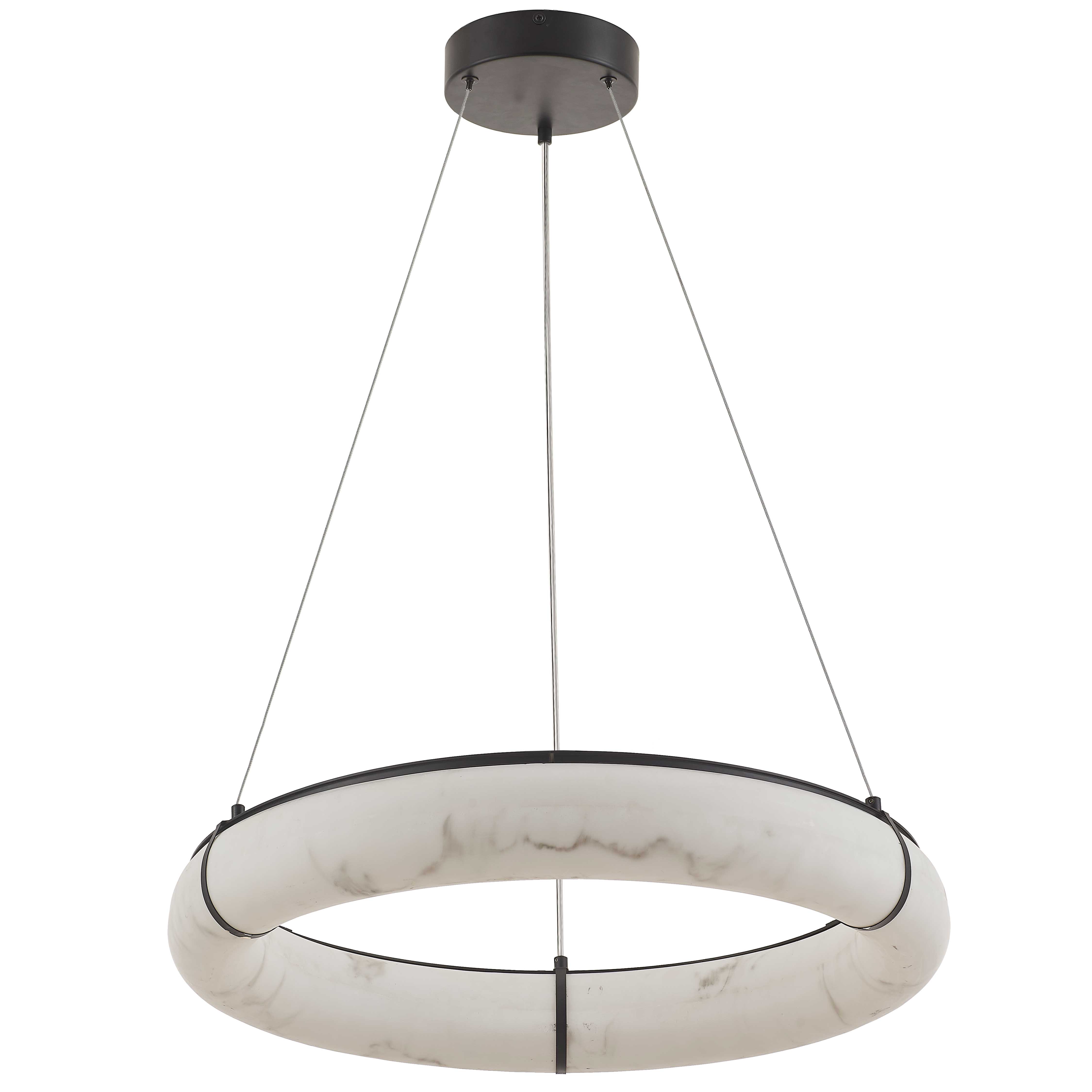 56W Pendant, MB w/ Faux Alabaster