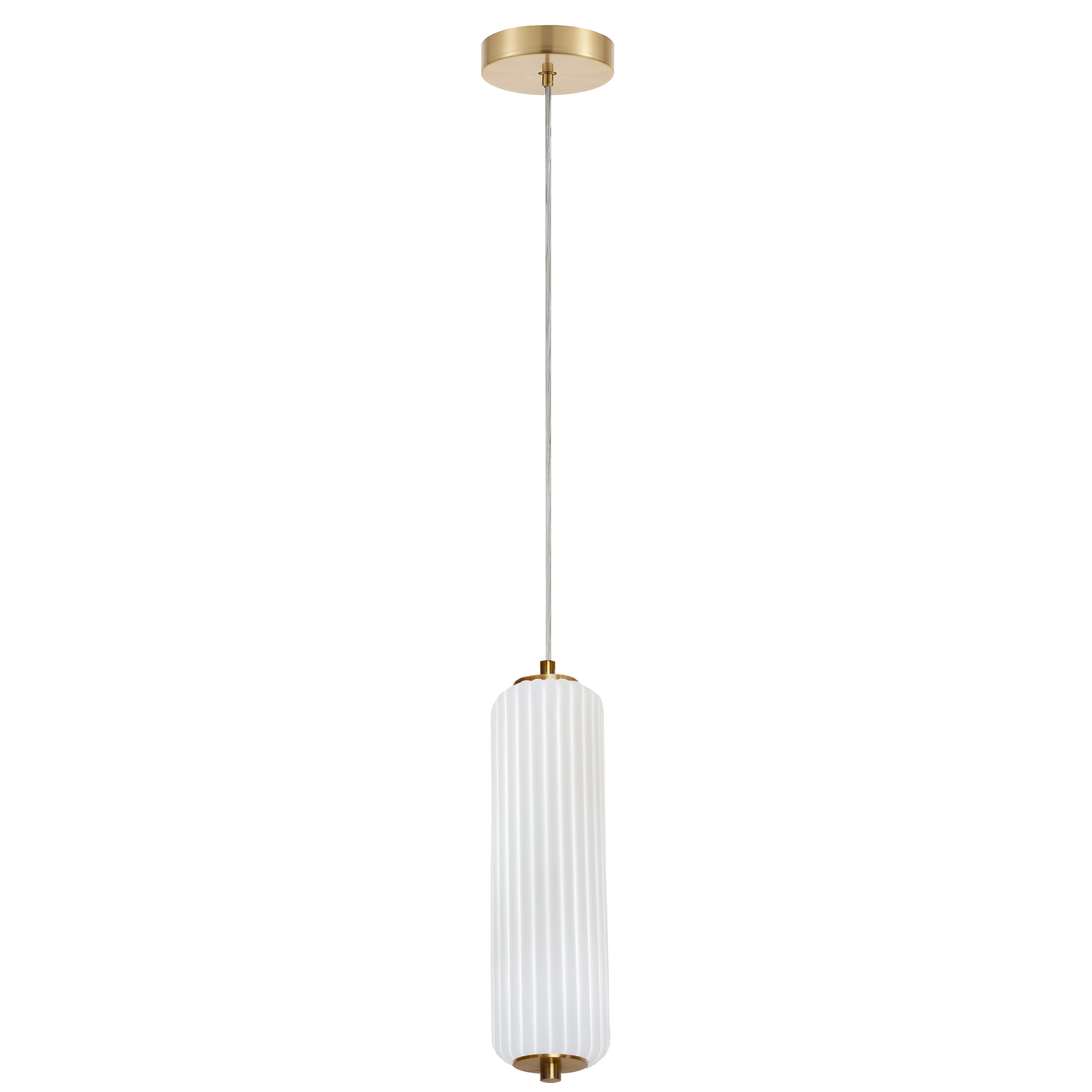 10W Pendant, AGB w/ WH FL Glass