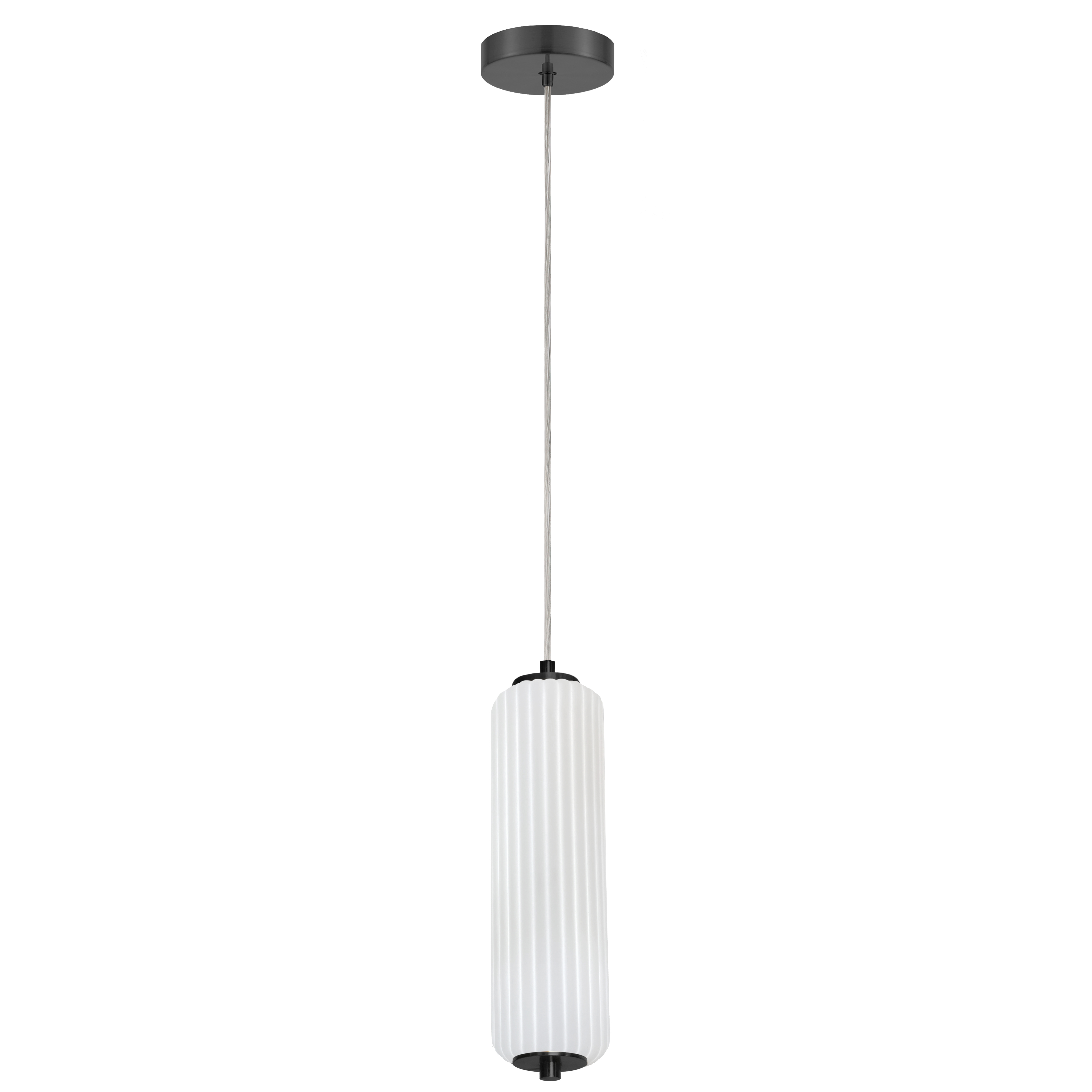 10W Pendant, MB w/ WH FL Glass