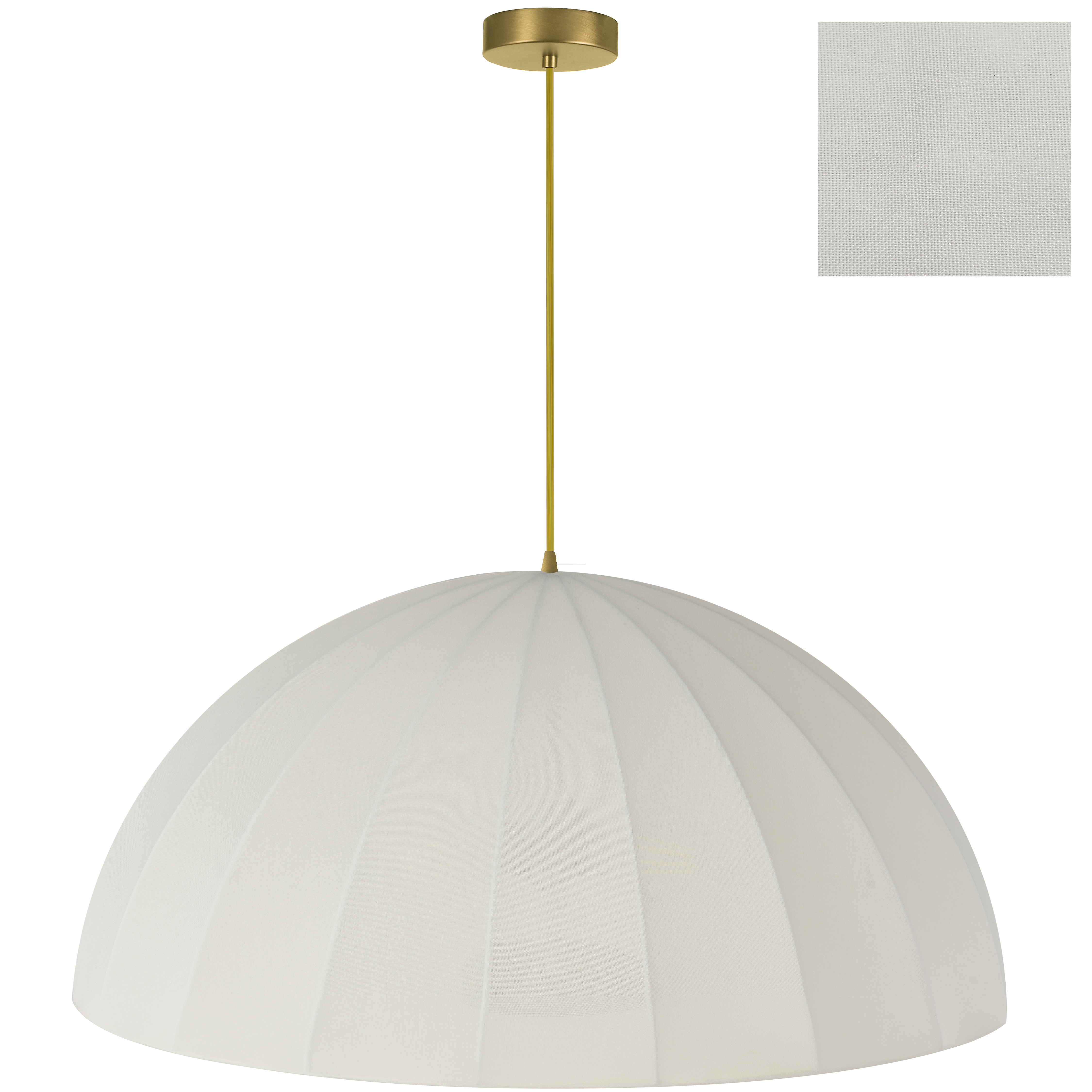 1LT Pendant, AGB w/ BG Linen Shade