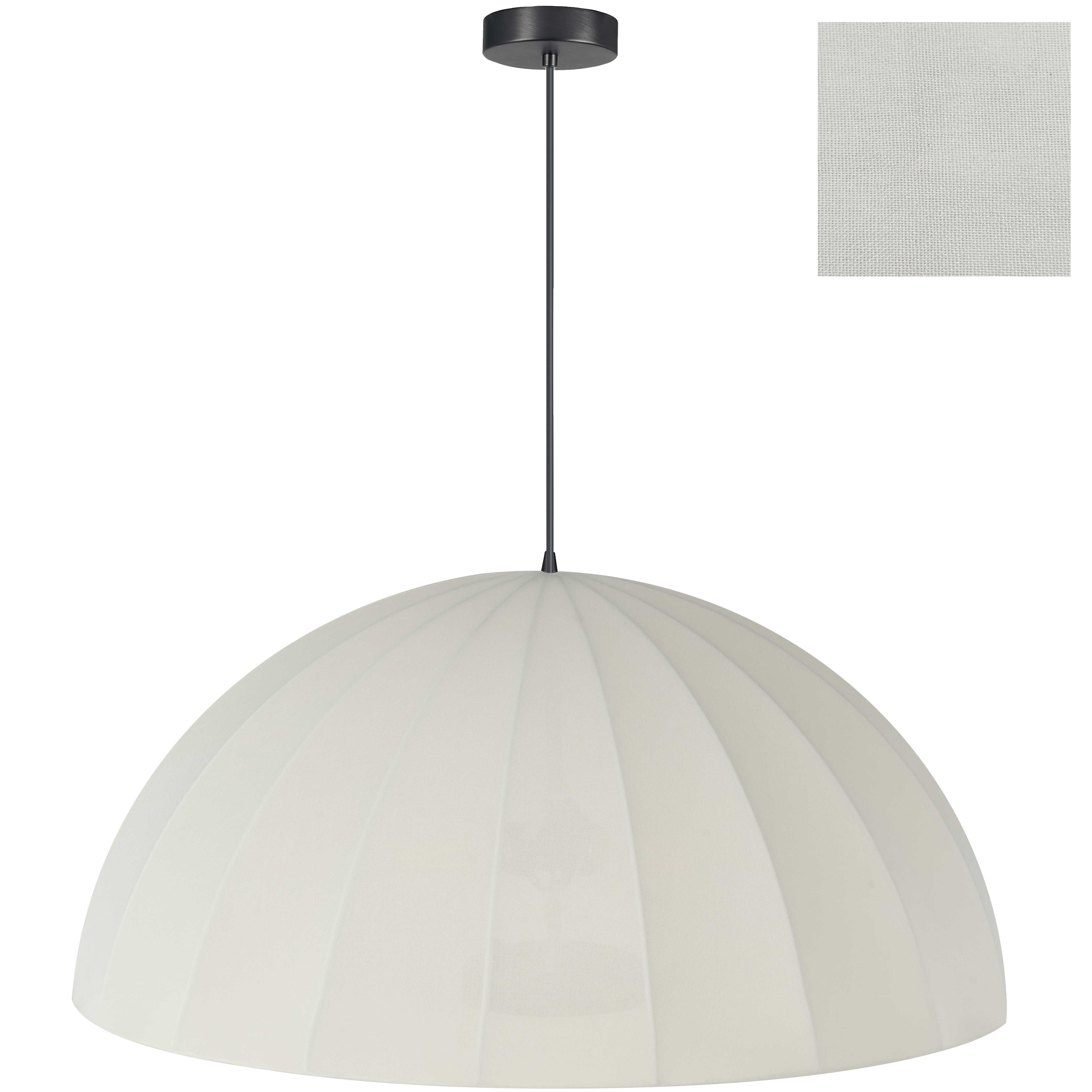 1LT Pendant, MB w/ BG Linen Shade