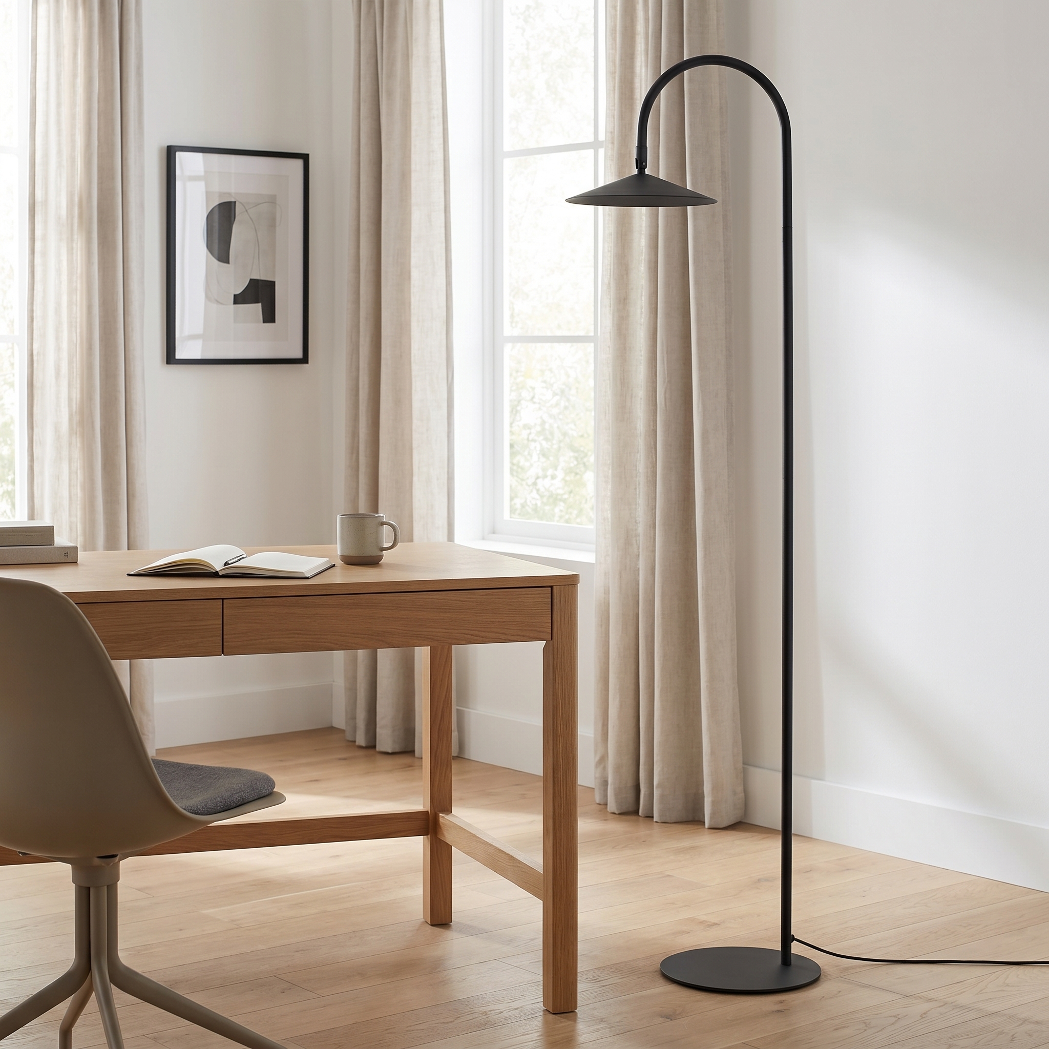 10W 5CCT Arc Floor Lamp, MB