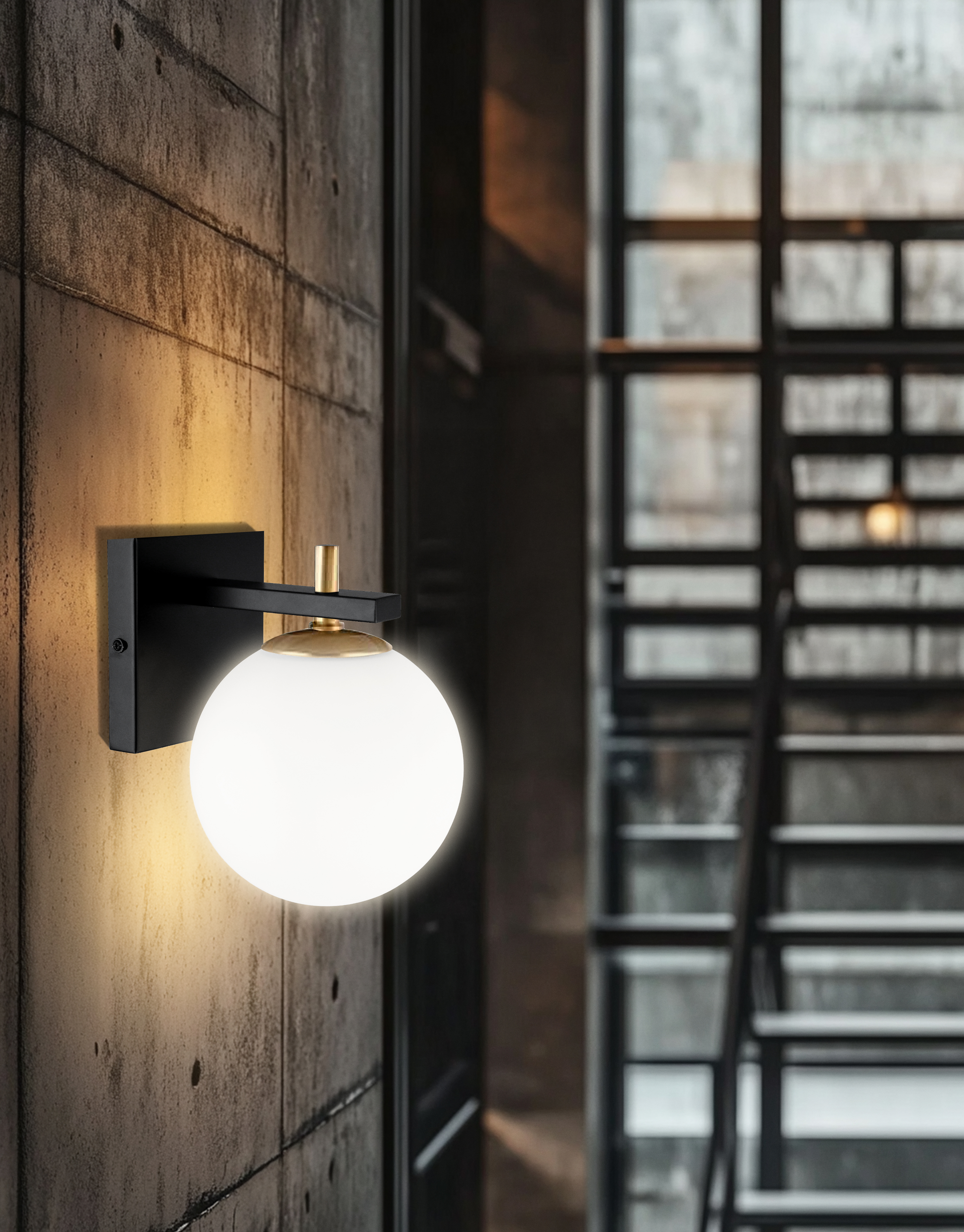 1LT Halogen Wall Sconce, MB & AGB