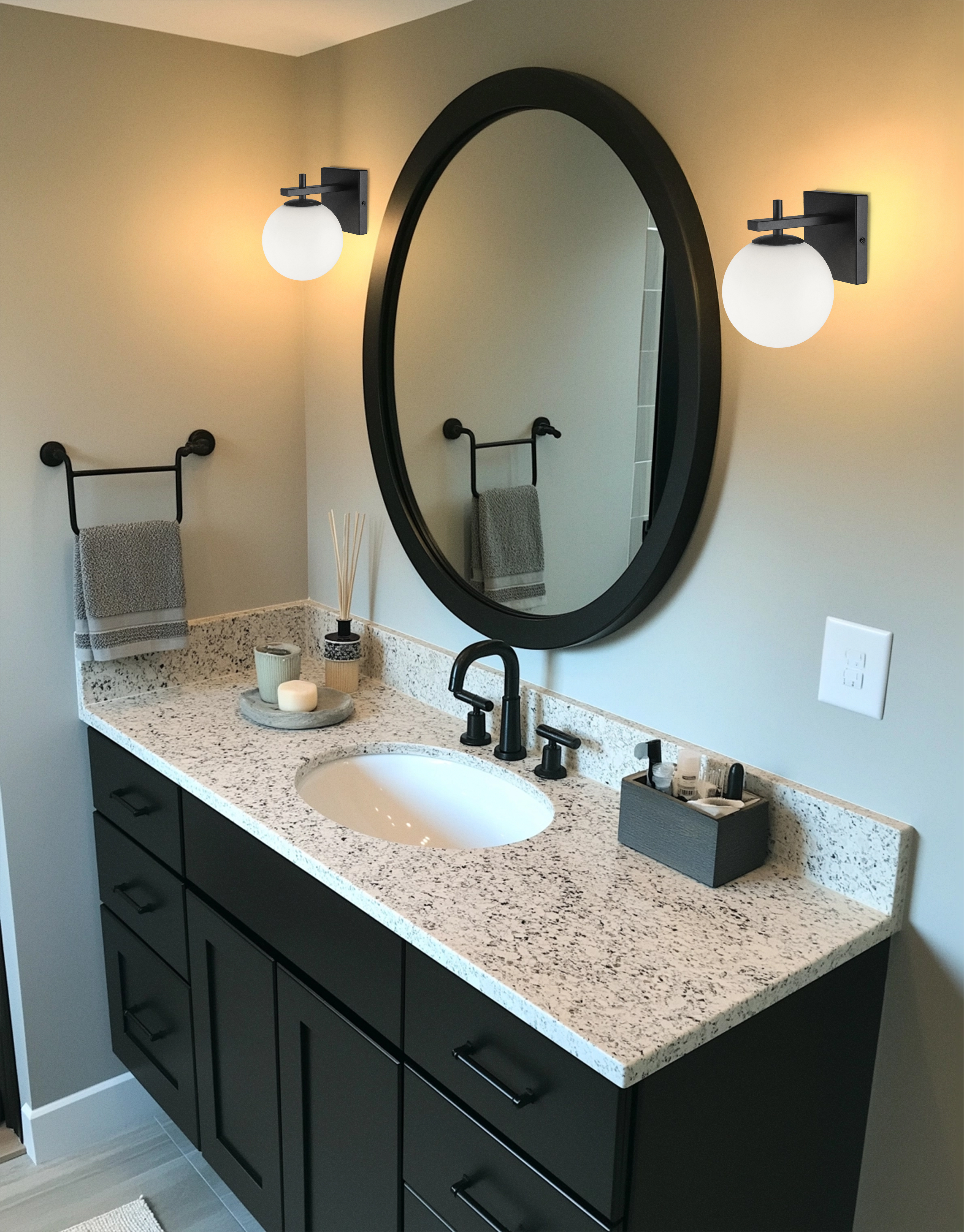 1LT Halogen Wall Sconce, MB