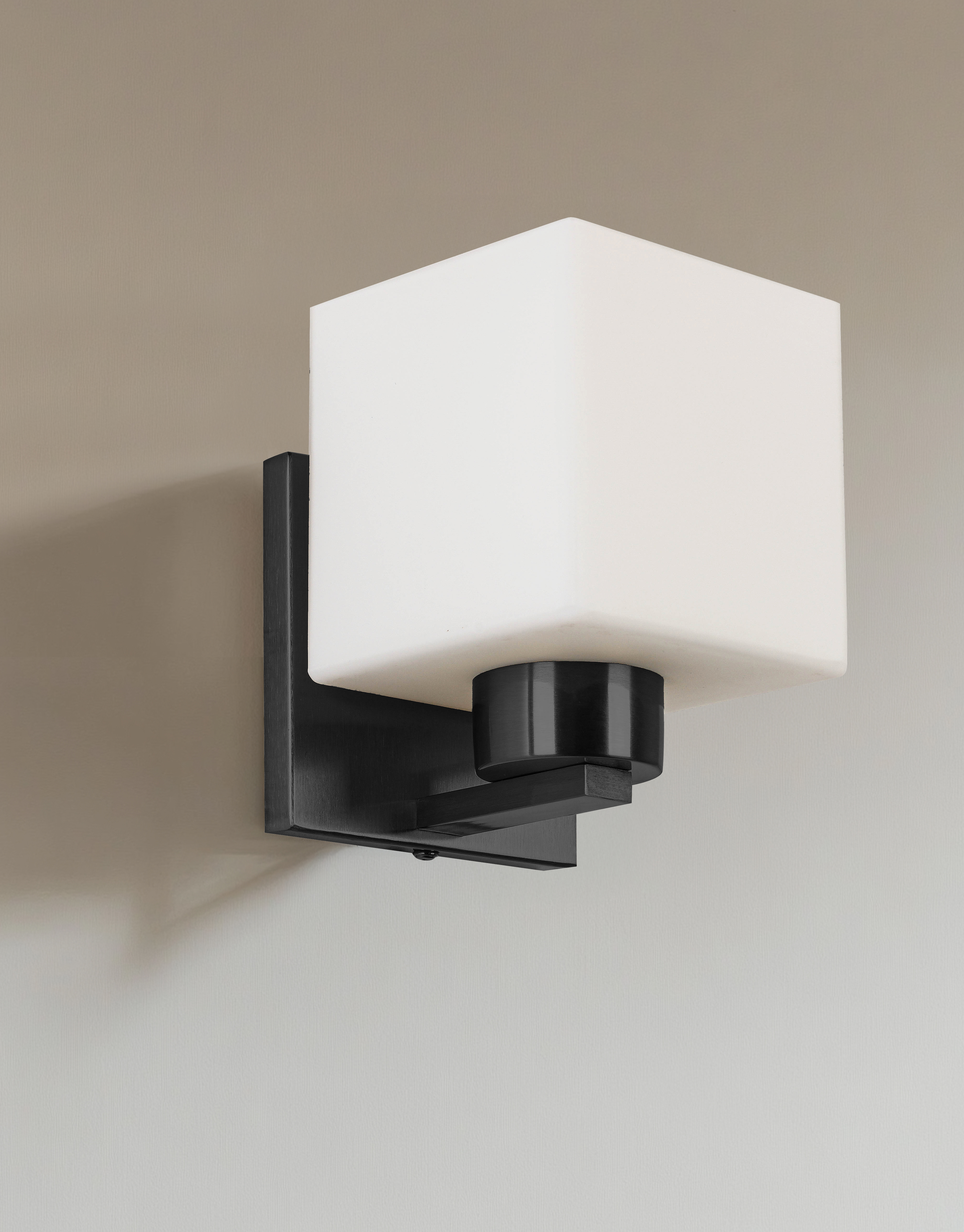 1LT Wall Sconce, MB w/ WH Opal Glass