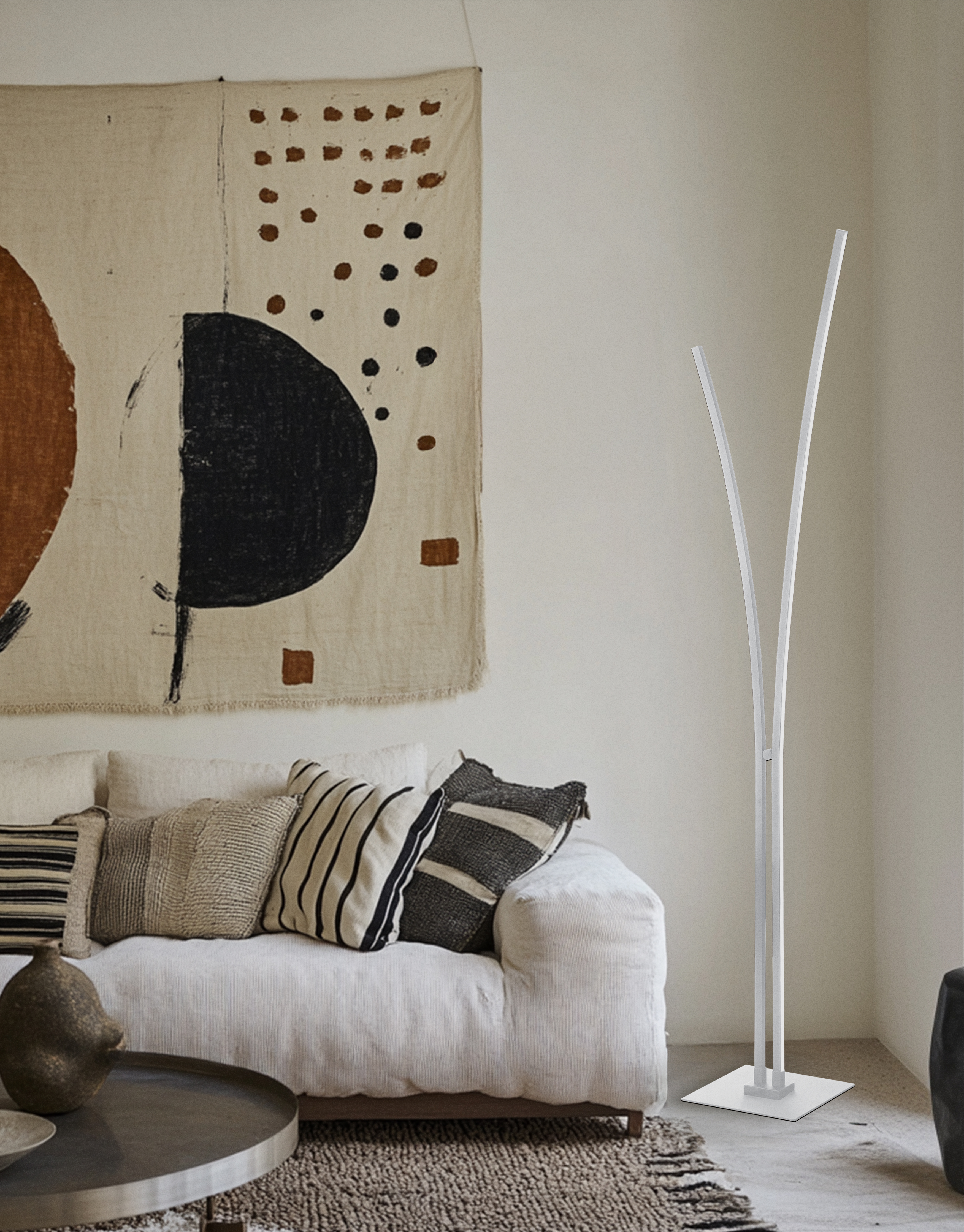 30W Floor Lamp, MW w/ WH Acrylic Diffuser