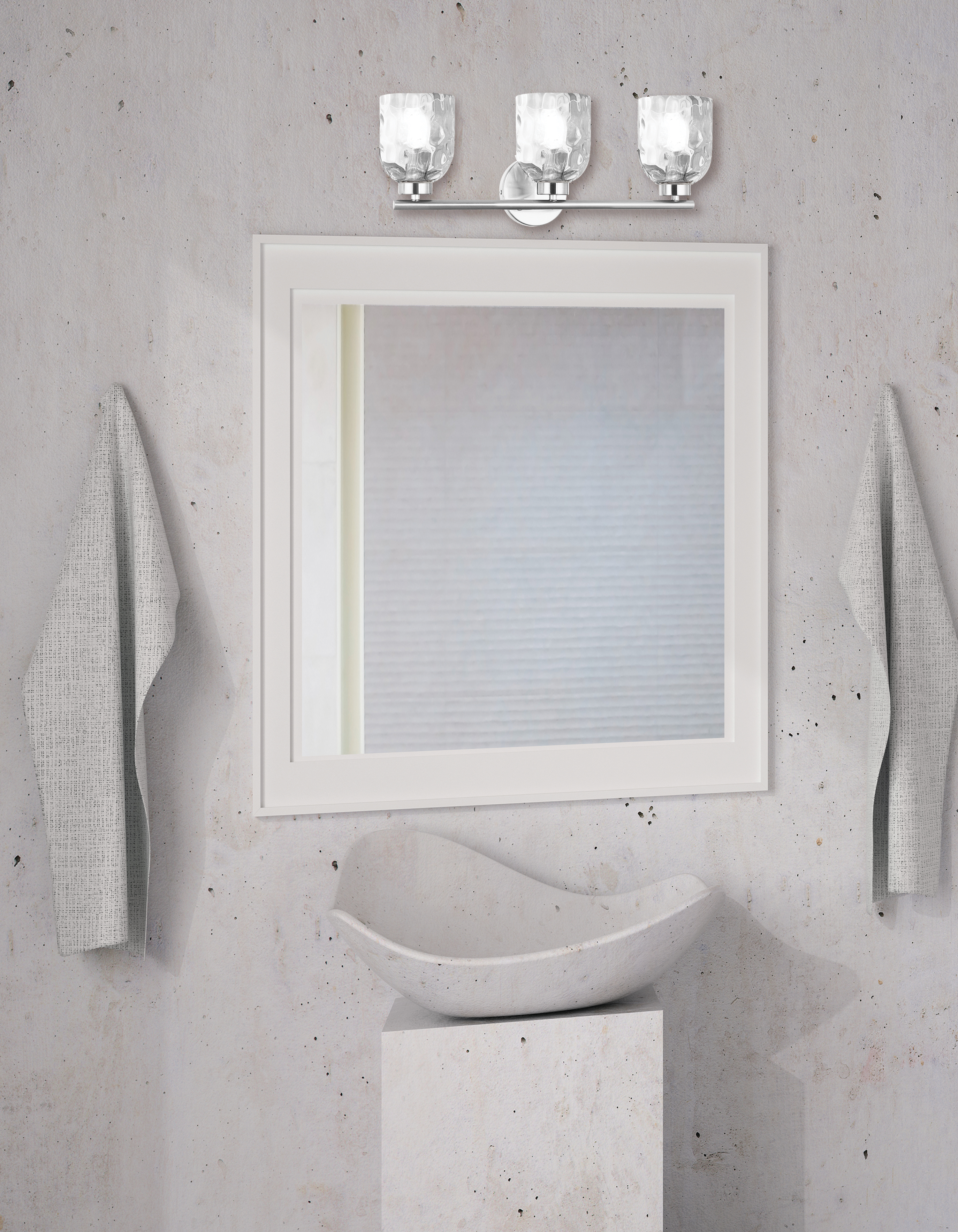 3LT Vanity, PC w/ CLR Water Glass