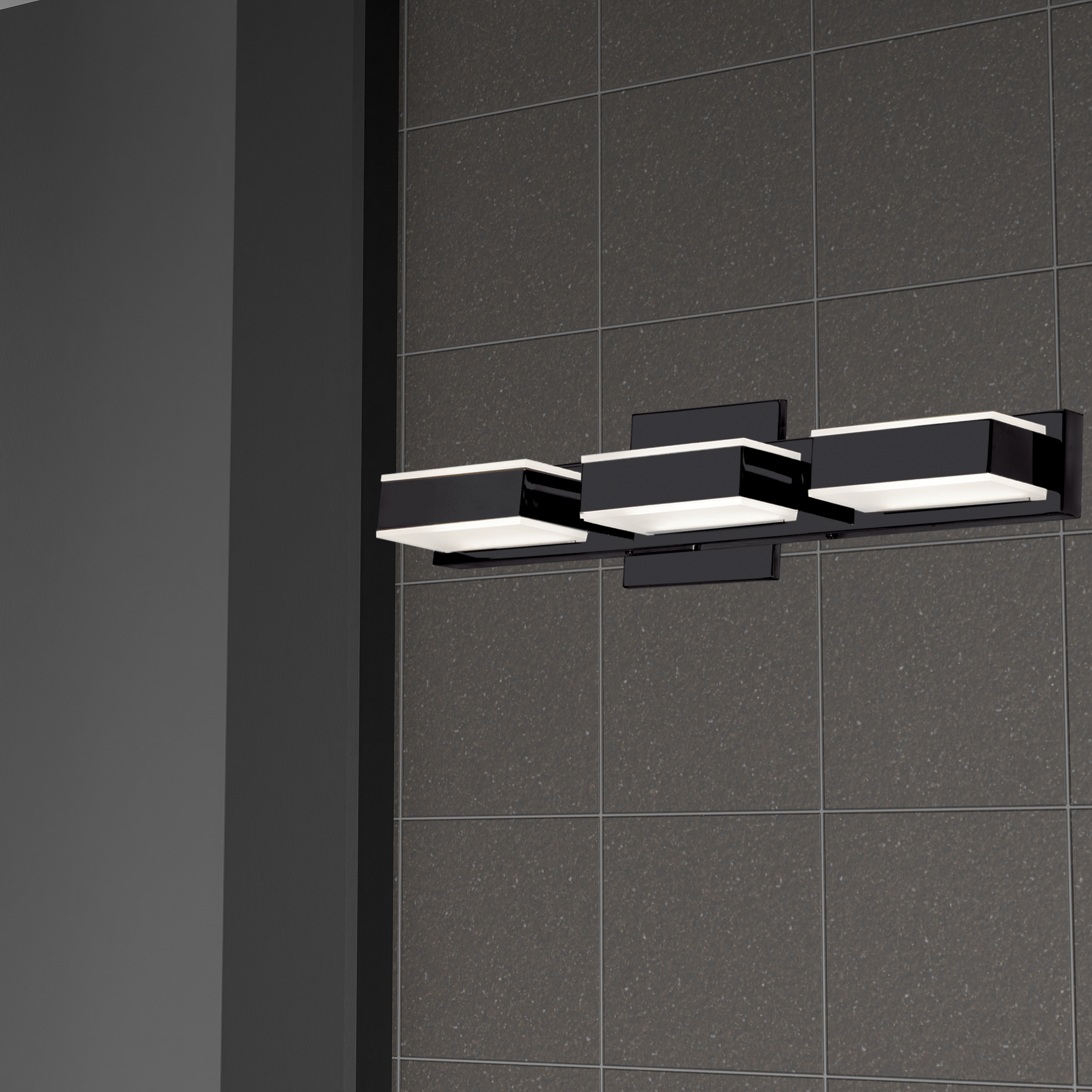 15W LED Wall Vanity, Matte Black Finish