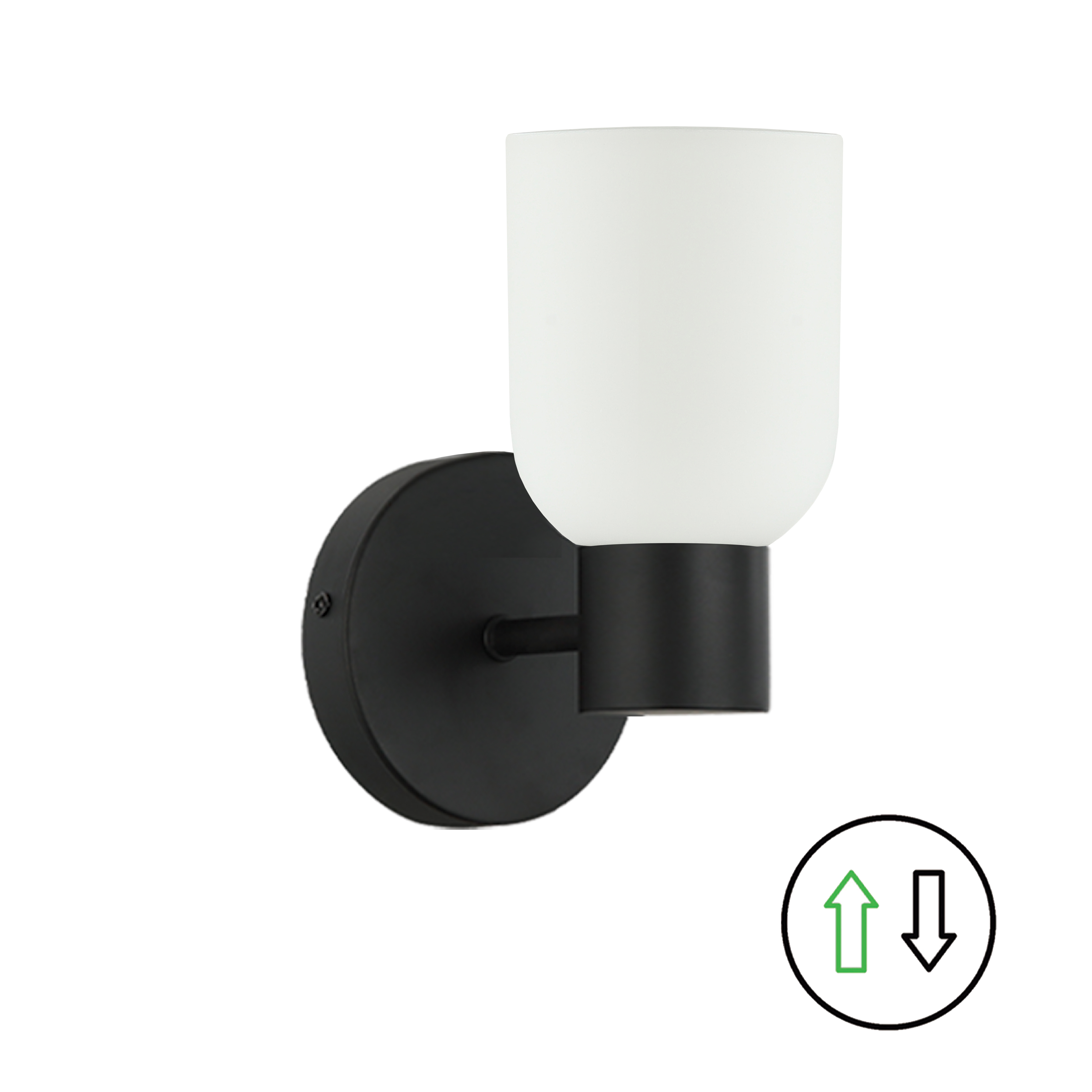 1LT Wall Sconce, MB w/ Opal Glass