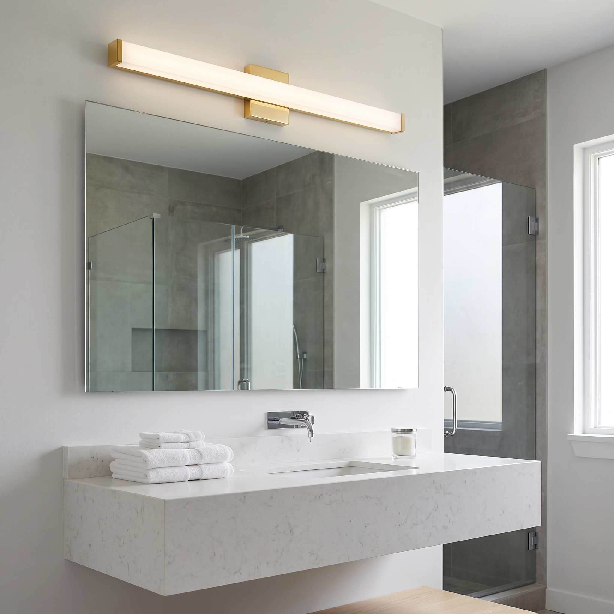 30W 5CCT Vanity, GLD w/ WH Diffuser