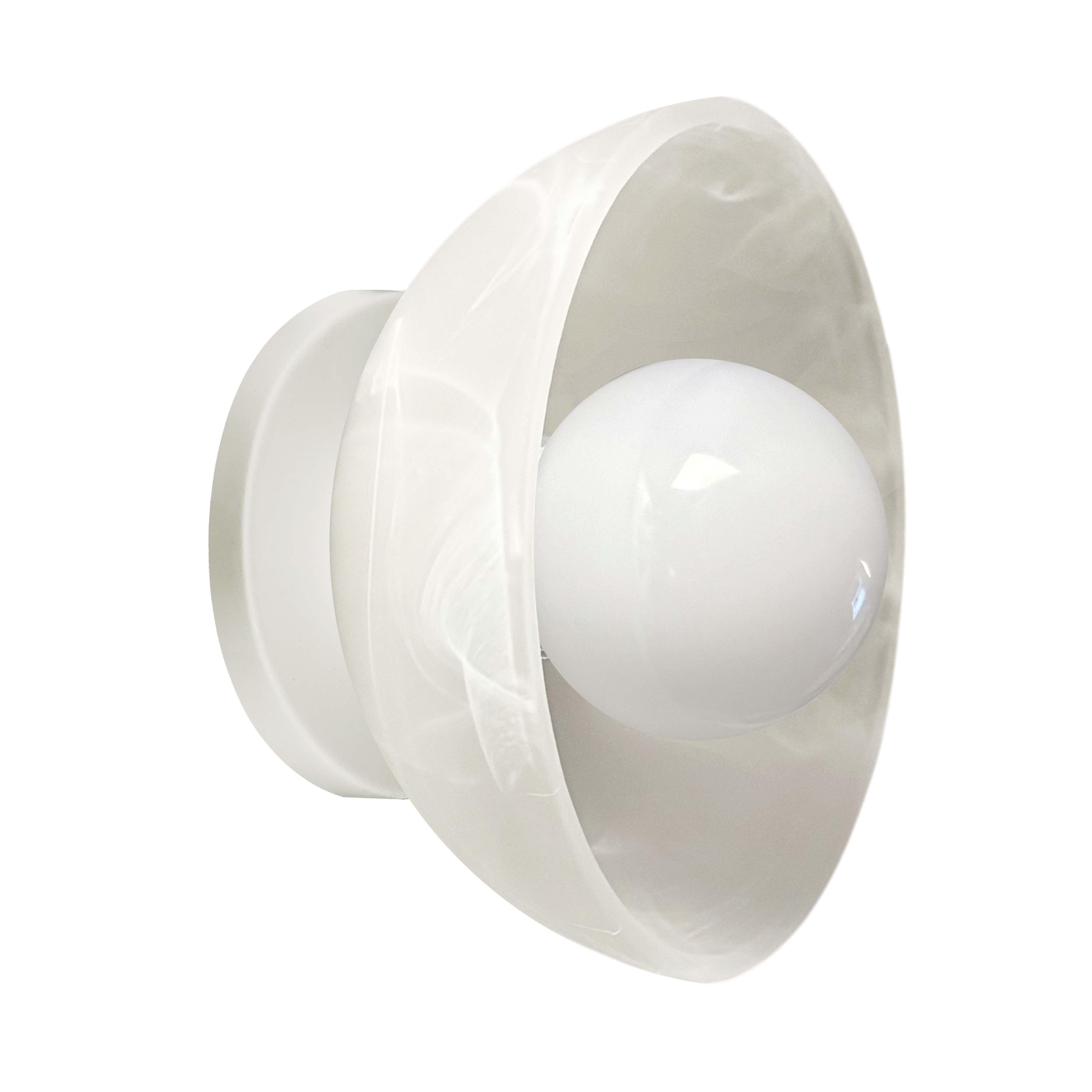 1LT Wall Sconce, MW w/ ALB glass