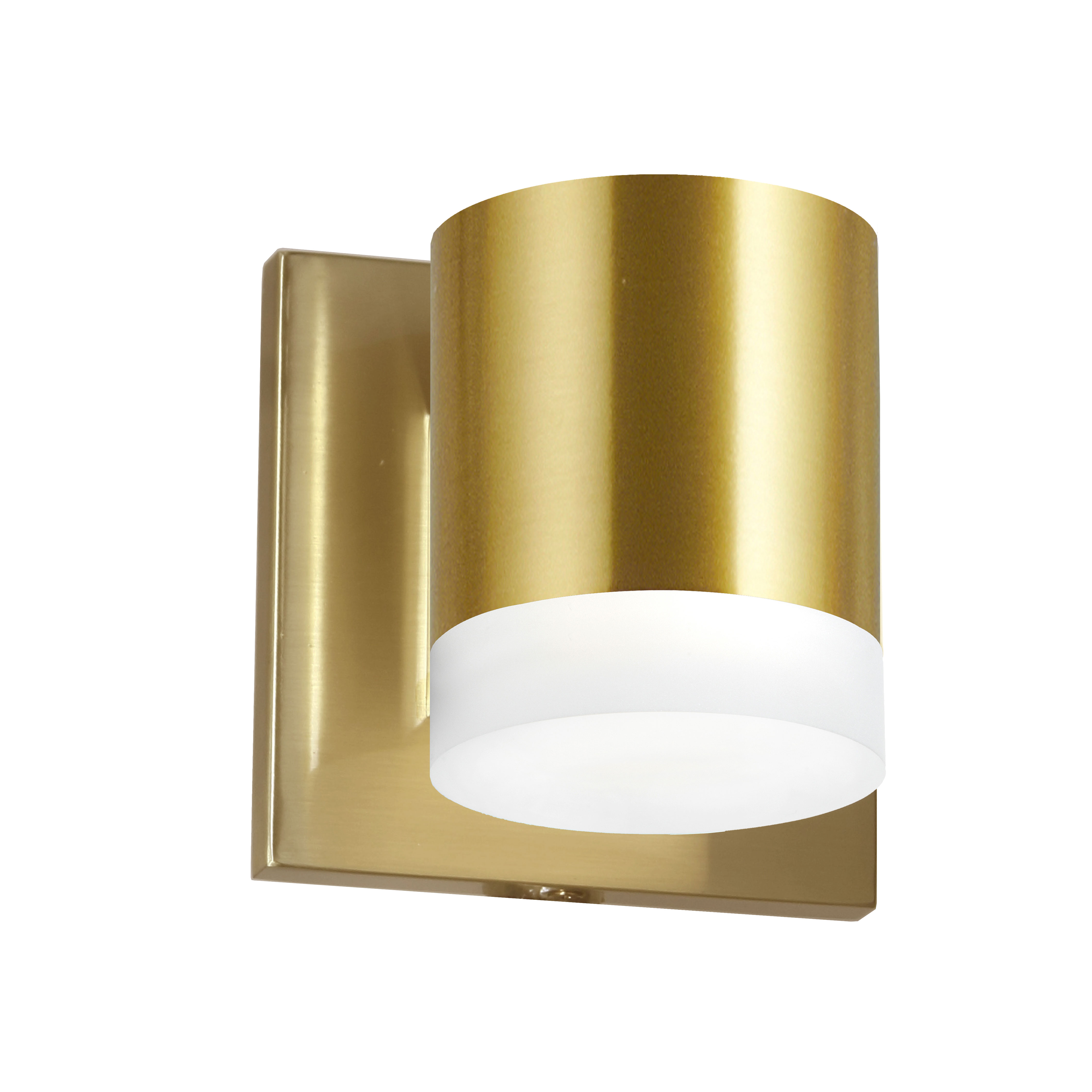 7W Wall Sconce, AGB w/ FR Acrylic Diffuser