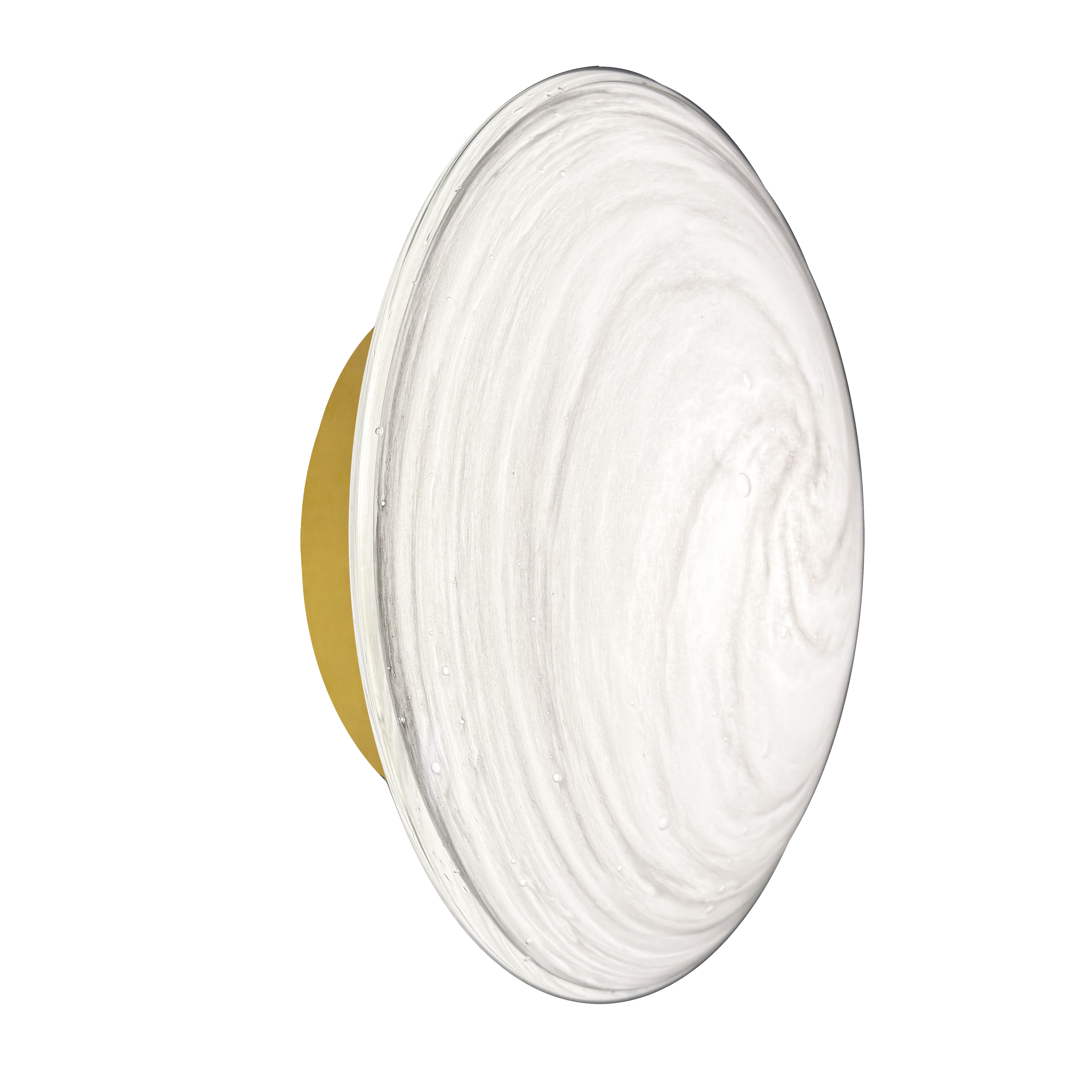 5W Wall Sconce, AGB w/ Swirl Glass