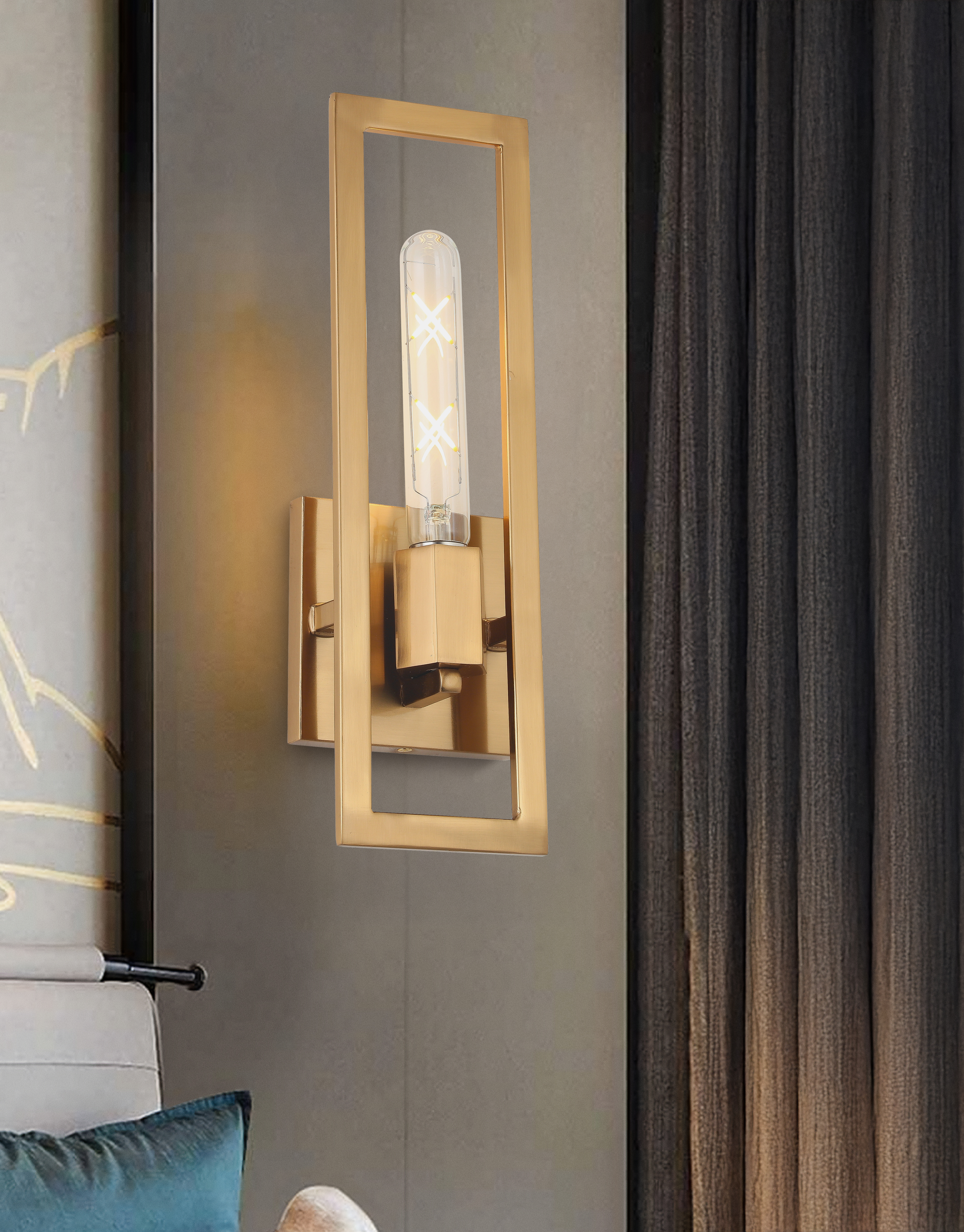 1LT Incandescent Wall Sconce, AGB
