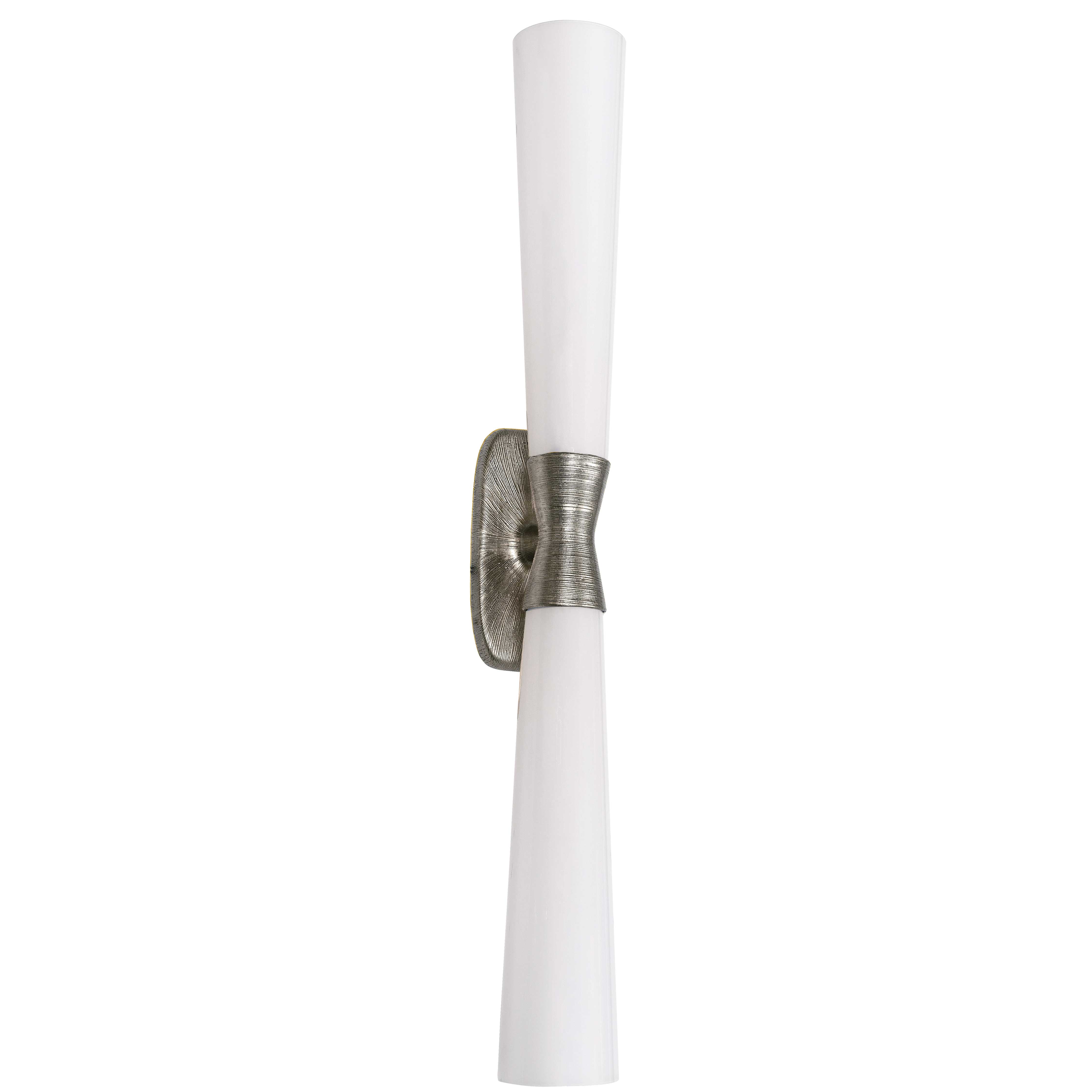 2LT Wall Sconce, SLV w/ Opal Glass